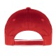 Cappellino 6 pannelli rosso personalizzato K18062R