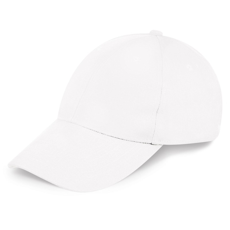 Cappellino 6 pannelli bianco personalizzato K18063B