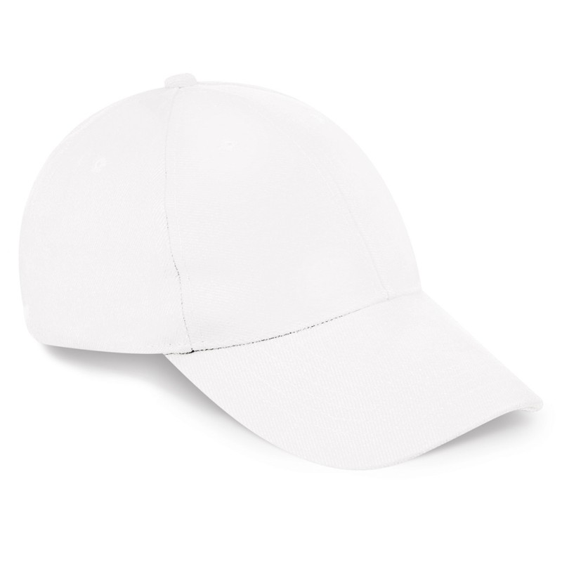 Cappellino 6 pannelli bianco personalizzato K18063B