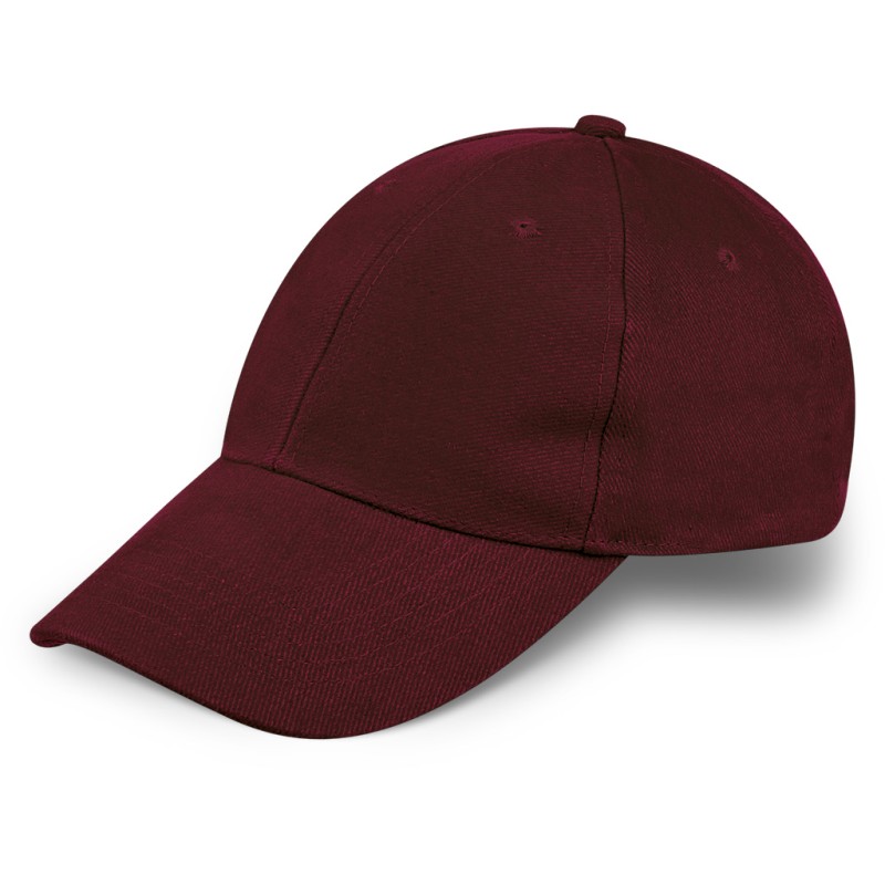 Cappellino 6 pannelli bordeaux personalizzato K18063BO