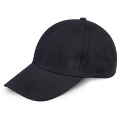 Cappellino 6 pannelli nero personalizzato K18063N