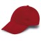 Cappellino 6 pannelli rosso personalizzato K18063R