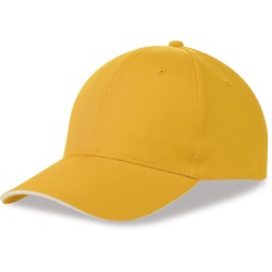 Cappellino 6 pannelli giallo personalizzato K18064G