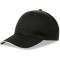 Cappellino 6 pannelli nero personalizzato K18064N
