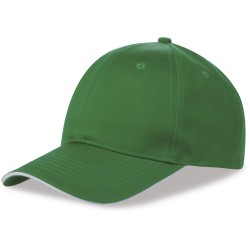 Cappellino 6 pannelli verde personalizzato K18064V