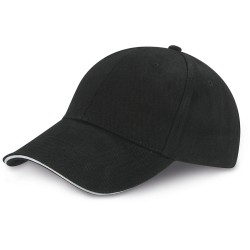 Cappellino 6 pannelli nero personalizzato K18065N