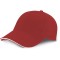 Cappellino 6 pannelli rosso personalizzato K18065R