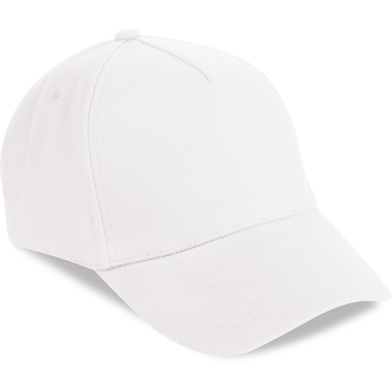Cappellino 5 pannelli bianco personalizzato K18066B