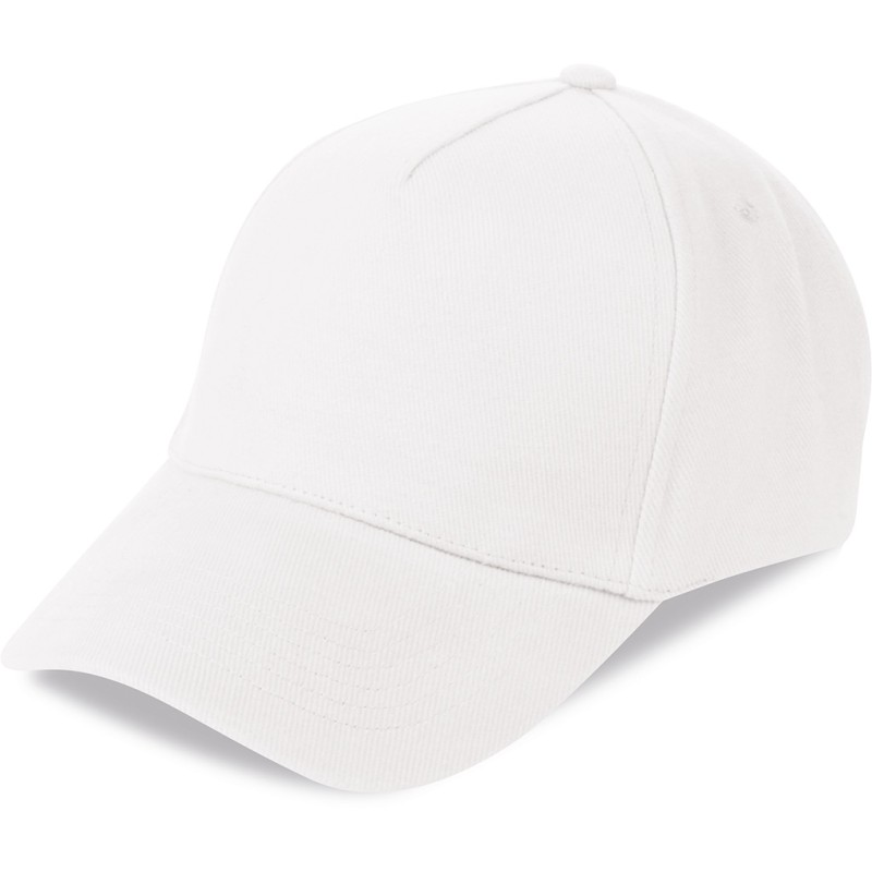 Cappellino 5 pannelli bianco personalizzato K18066B
