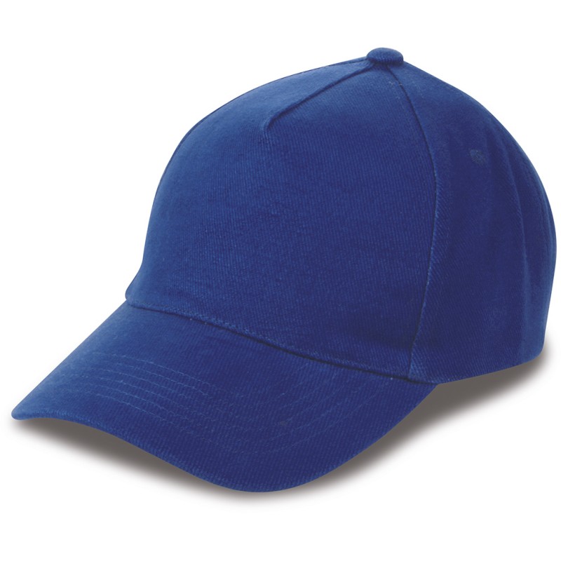 Cappellino 5 pannelli blu royal personalizzato K18066BL