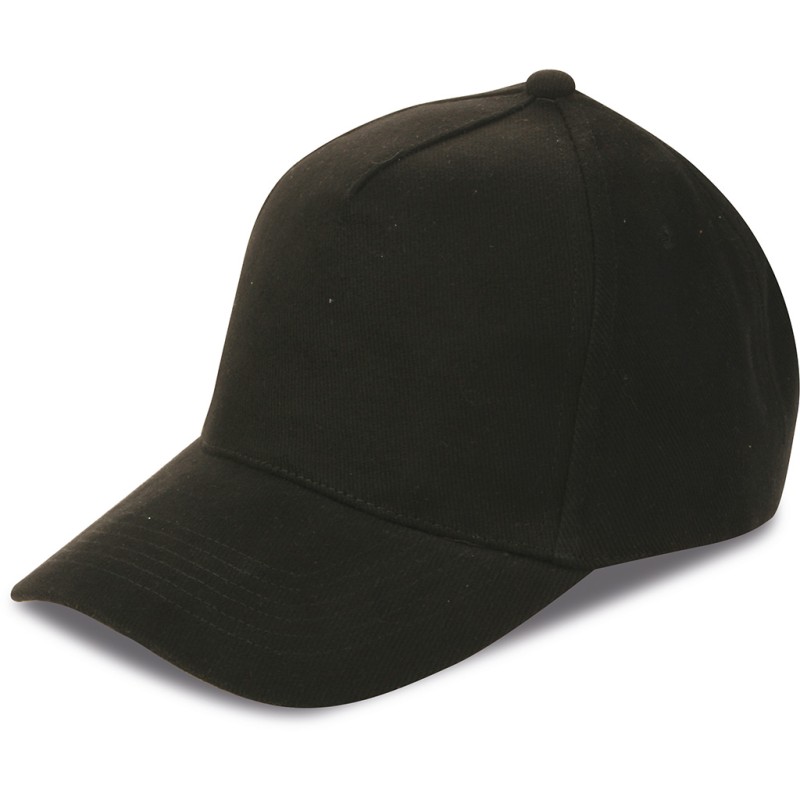 Cappellino 5 pannelli nero personalizzato K18066N