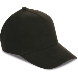 Cappellino 5 pannelli nero personalizzato K18066N Cappellino 5 pannelli nero personalizzato K18066N