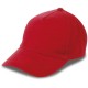 Cappellino 5 pannelli rosso personalizzato K18066R