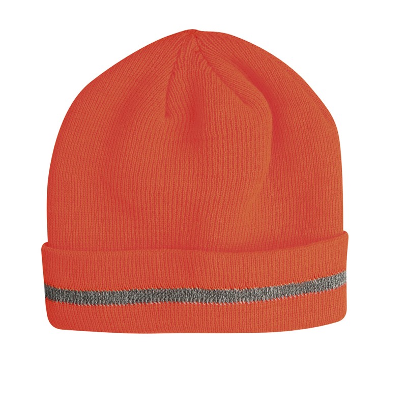 Cappellino zuccotto reflex colori fluorescenti in acrilico arancione personalizzato K18068A
