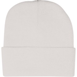 Cappellino zuccotto in acrilico bianco personalizzato K18070B