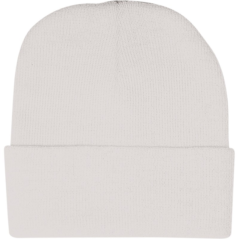 Cappellino zuccotto in acrilico bianco personalizzato K18070B