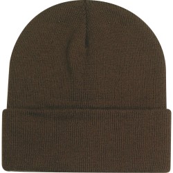 Cappellino zuccotto in acrilico marrone personalizzato K18070M