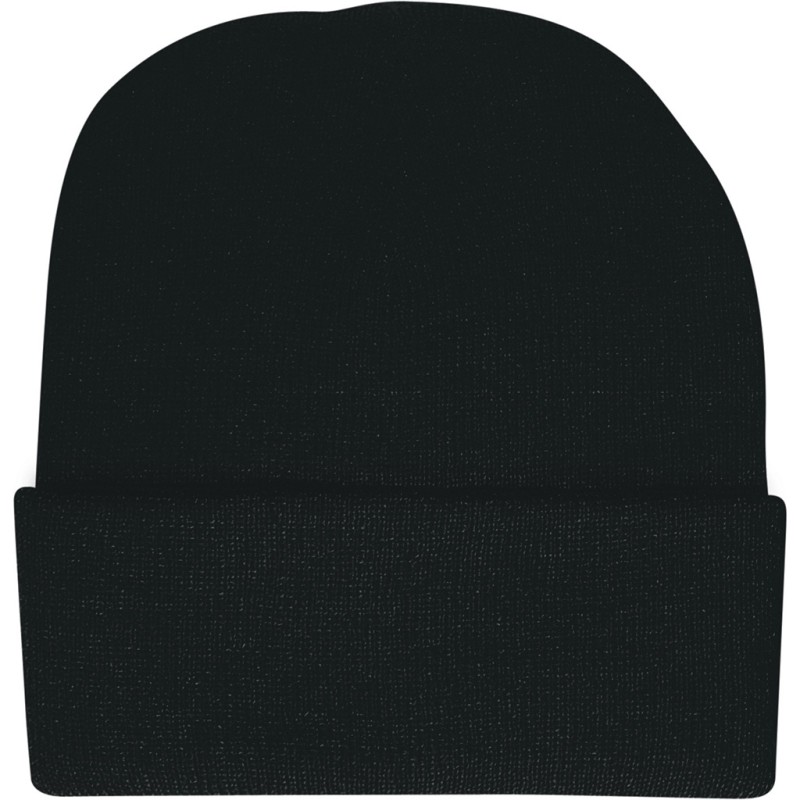 Cappellino zuccotto in acrilico nero personalizzato K18070N
