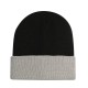 Cappellino zuccotto in acrilico nero/grigio personalizzato K18070N/GR