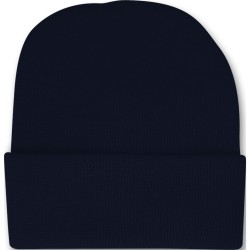 Cappellino zuccotto in acrilico blu navy personalizzato K18070NY