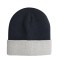 Cappellino zuccotto in acrilico blu navy/grigio personalizzato K18070NY/GR