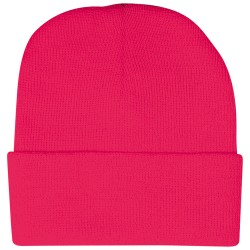 Cappellino zuccotto in acrilico rosa fluo personalizzato K18070RSFL Cappellino zuccotto in acrilico rosa fluo personalizzato K18070RSFL