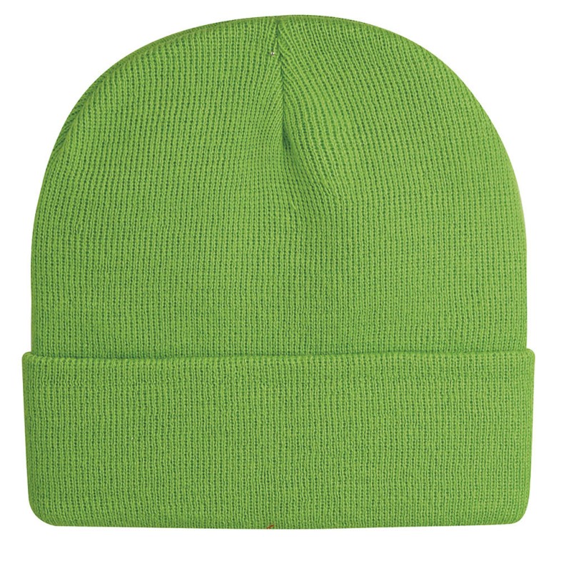 Cappellino zuccotto in acrilico verde acido personalizzato K18070VA Cappellino zuccotto in acrilico verde acido personalizzato K18070VA