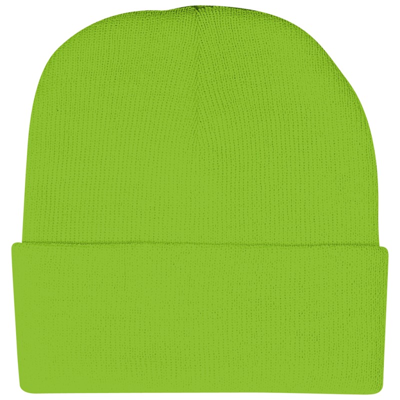 Cappellino zuccotto in acrilico verde fluo personalizzato K18070VFL Cappellino zuccotto in acrilico verde fluo personalizzato K18070VFL