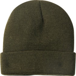 Cappellino zuccotto in acrilico verde militare personalizzato K18070VM