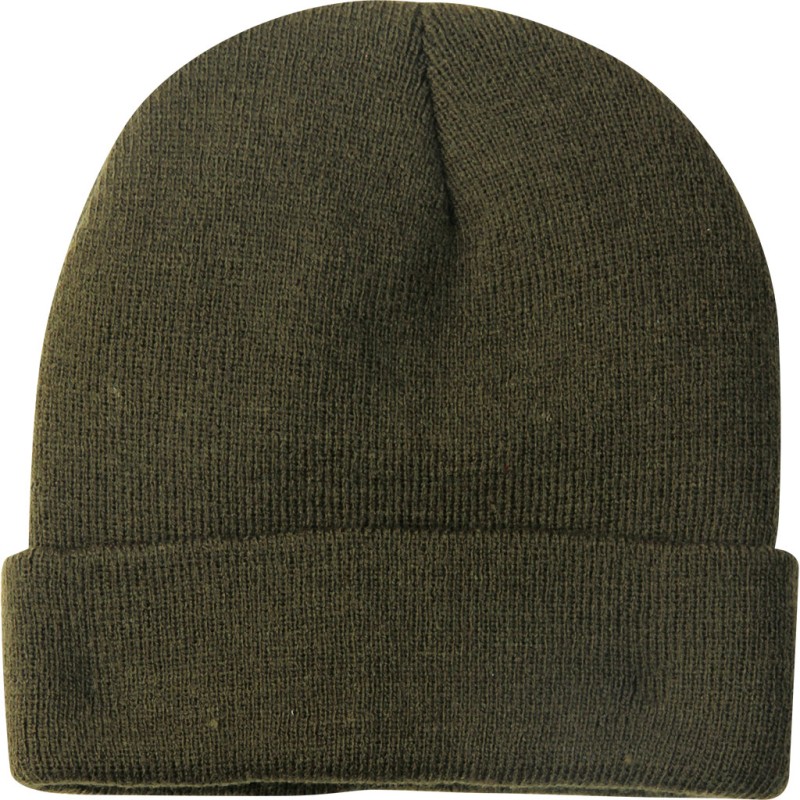 Cappellino zuccotto in acrilico verde militare personalizzato K18070VM
