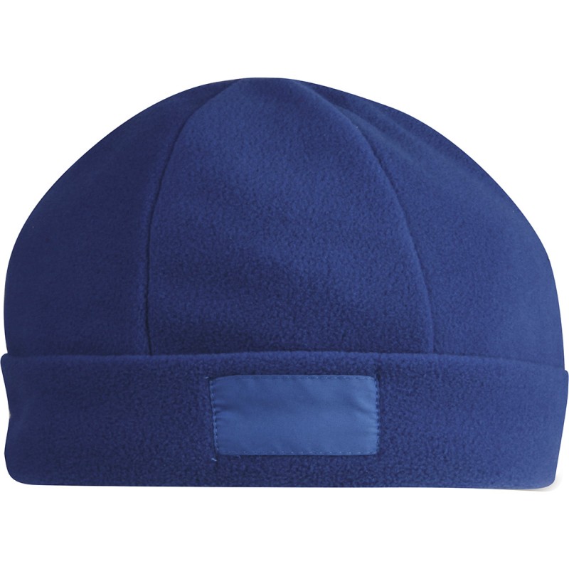 Cappellino zuccotto in pile blu royal personalizzato K18077BL