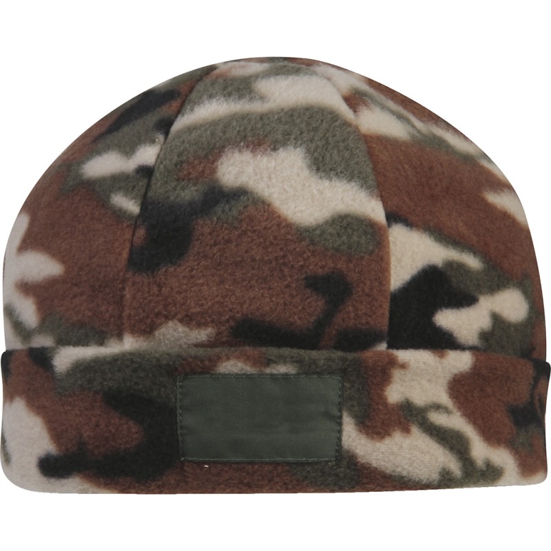 Cappellino zuccotto mimetico  in pile mimetico personalizzato K18077CM