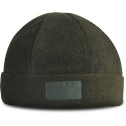 Cappellino zuccotto in pile verde militare personalizzato K18077VM