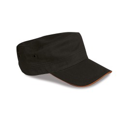 Cappellino militare sandwich nero personalizzato K18095N Cappellino militare sandwich nero personalizzato K18095N