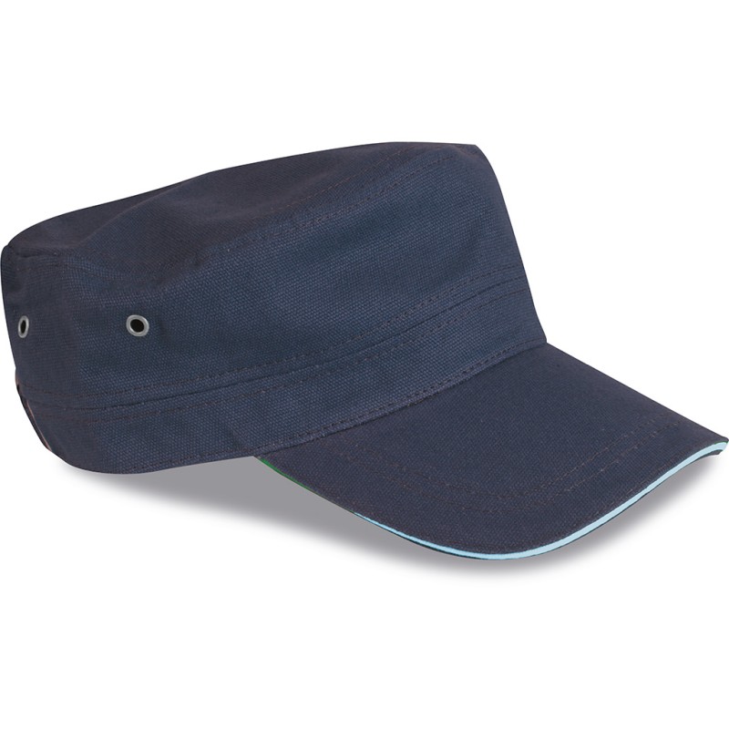 Cappellino militare sandwich blu navy personalizzato K18095NY Cappellino militare sandwich blu navy personalizzato K18095NY