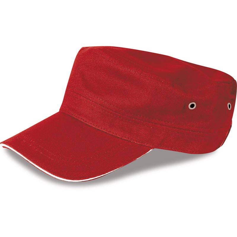 Cappellino militare sandwich rosso personalizzato K18095R Cappellino militare sandwich rosso personalizzato K18095R