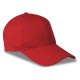 Cappellino 6 pannelli rosso personalizzato K18096R