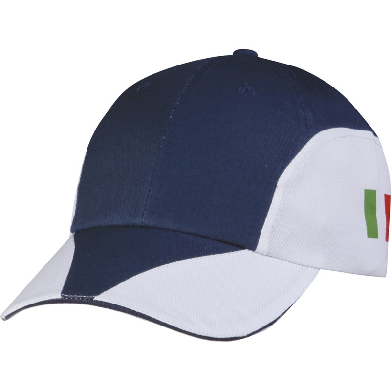 Cappellino 8 pannelli blu navy personalizzato K18097NY