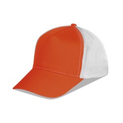 Cappellino 5 pannelli arancione personalizzato K18105A