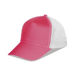 Cappellino 5 pannelli rosa personalizzato K18105RS