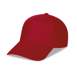Cappellino golf  5 pannelli rosso personalizzato K18106R