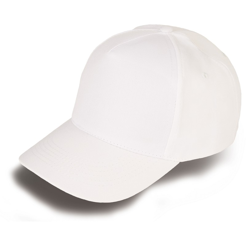 Cappellino golf 5 pannelli bianco personalizzato K18109B