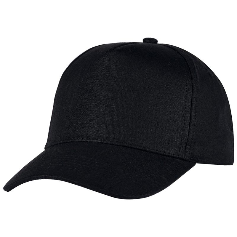 Cappellino golf 5 pannelli nero personalizzato K18111N