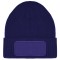 Cappellino zuccotto doppio strato in acrilico con targhetta blu royal personalizzato K18115BL
