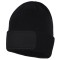 Cappellino zuccotto doppio strato in acrilico con targhetta nero personalizzato K18115N