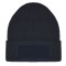 Cappellino zuccotto doppio strato in acrilico con targhetta blu navy personalizzato K18115NY