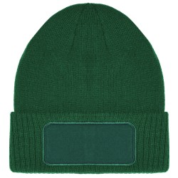 Cappellino zuccotto doppio strato in acrilico con targhetta verde inglese personalizzato K18115VI Cappellino zuccotto doppio strato in acrilico con targhetta verde inglese personalizzato K18115VI