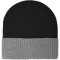 Cappellino zuccotto in rpet nero/grigio personalizzato K18116N/GR