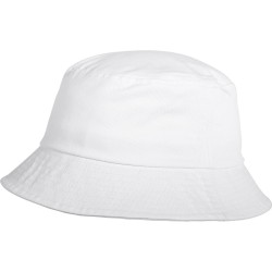 Cappellino da pescatore a falda bianco personalizzato K18118B Cappellino da pescatore a falda bianco personalizzato K18118B