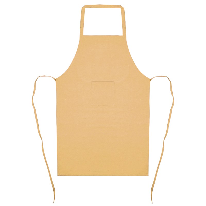 Grembiule da cucina in cotone riciclato giallo personalizzato K18119G